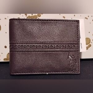 U.S Polo Assn. Brown Leather Men's Wallet NWT